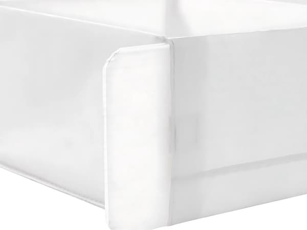 Skuffeorganisator tekstil 2 rum 20x34x10 cm foldbar hvid
