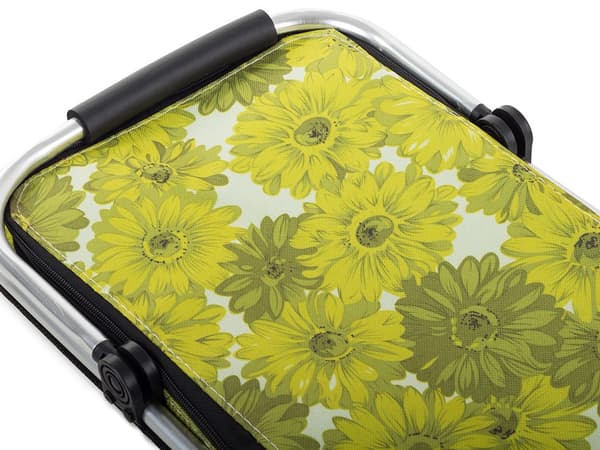 Termokurv foldbar 48x28x22 cm grøn blomster med lynlås