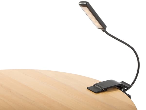 USB-ladattava lukulamppu klipsillä 9 LED musta