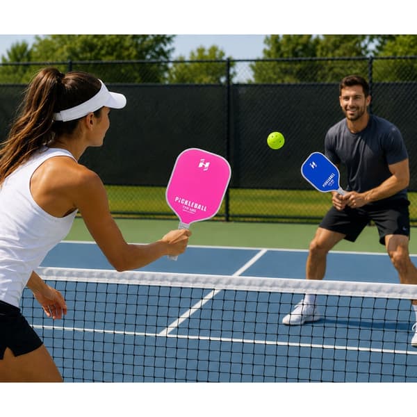 Pickleball-set 2 paddlar plast + perforerad boll 7 cm