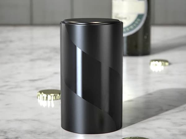 Automatisk kapselåbner med magnet sort 8x4,5 cm