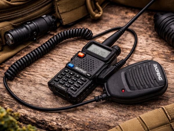 PTT-mikrofoni/kaiutin 2-napainen Baofeng BF-888 musta