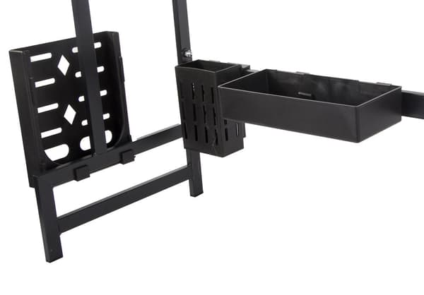 Diskställ ovanför diskho 65 cm 2 nivåer med dörrar svart