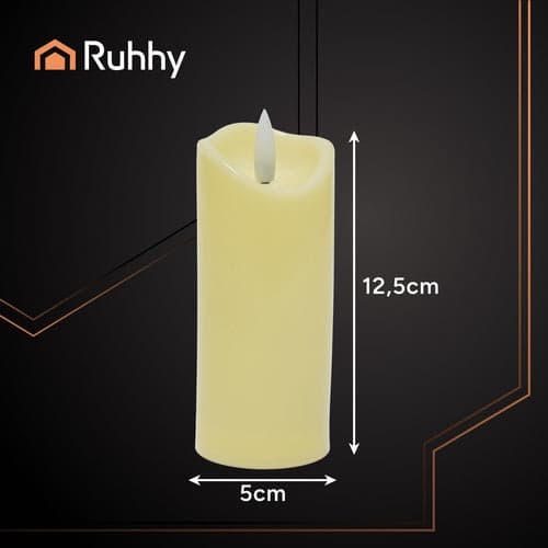 LED-ljusinsats 4-pack 12,5 cm fladdrande varmvit beige IP20