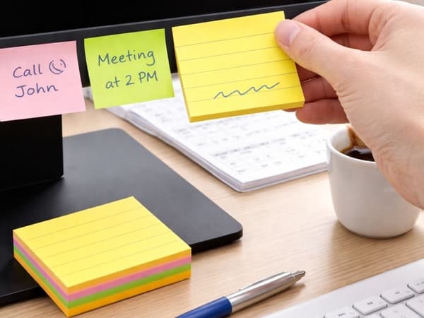 Linjade sticky notes 76x76 mm 100 blad, självhäftande, mixade färger