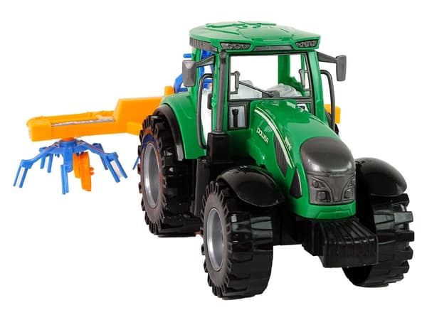 Legetøjstraktor med rive friktionsdrift 24 cm, 3+ år
