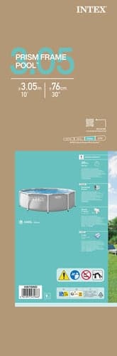 Ram pool 305x76 cm 4485 l över mark Intex Prism Frame 26700
