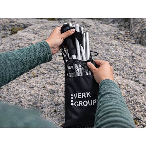 Trekkingstavar hopfällbara aluminium anti-shock 2-pack silver