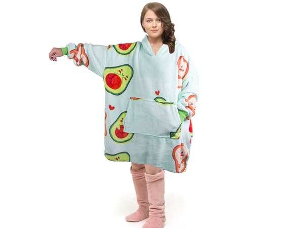 Oversize hoodie filttröja med teddyfoder one size XXL avokado