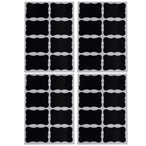Itseliimautuvat PVC-etiketit 5x3,5 cm mustat 24-pack