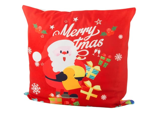 Julkuddfodral 45x45 cm tomtemotiv med dold dragkedja