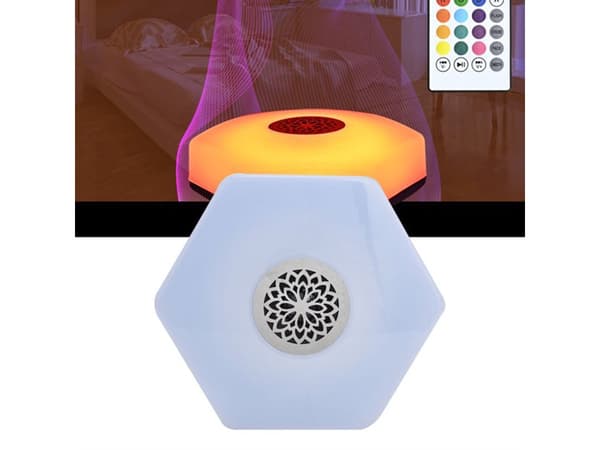 E27 RGBW LED-lamppu Bluetooth-kaiuttimella 13 väriä, sis. kaukosäädin