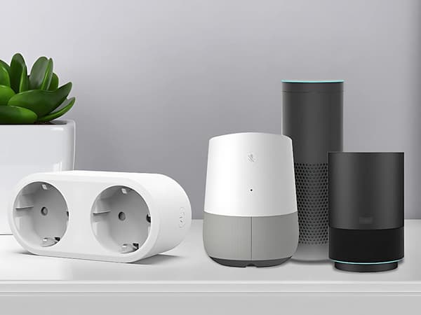 Dobbelt vægudtag WiFi smart timer 16A 3120W hvid