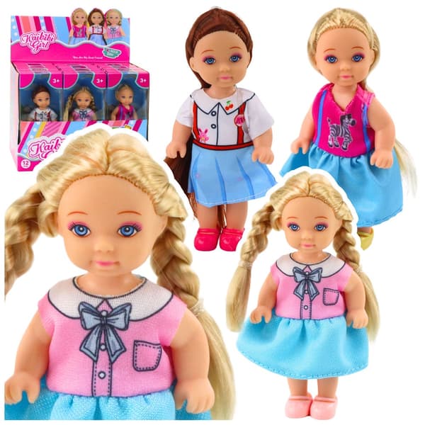 Docka med långt hår 12 cm, Kaibibi Girl