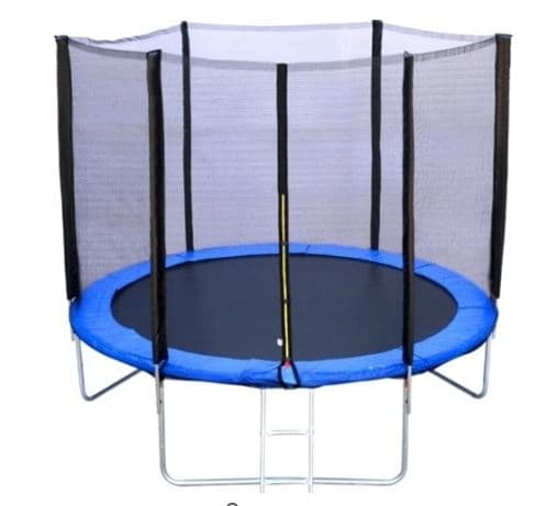 Trampolin 305 cm med sikkerhedsnet og stige, maks 150 kg Multicolor