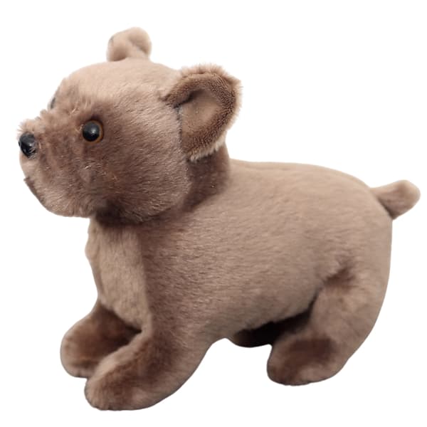 Plyyssikoira ruskea pehmolelu 19 cm