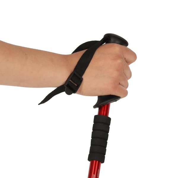 Fällbara trekkingstavar aluminium 65-135 cm volframspets röd 2-pack