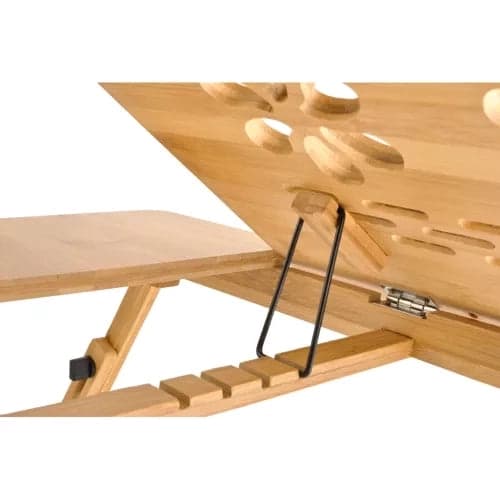 Justerbart laptopbord i bambus 17 tommer med ventilation og skuffe