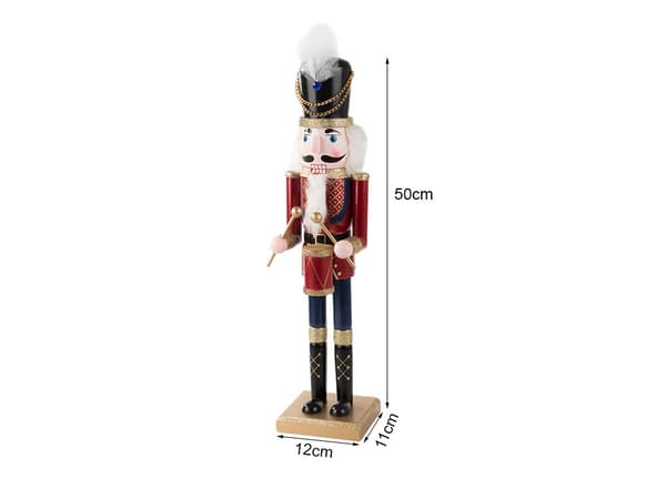 Nøddeknækker træfigur soldat håndmalet 50 cm