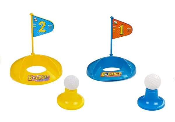 Lasten mini-golfsetti 10 osaa 2 mailaa 2 palloa ja lippualustat