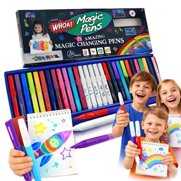Farveskiftende tuschpenne 25-pack, vandbaserede magic markers