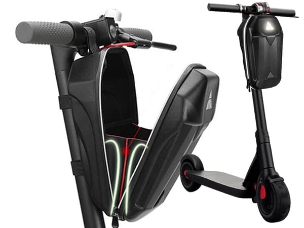 Styrtaske til elscooter 5L vandafvisende EVA/PU med refleks, sort