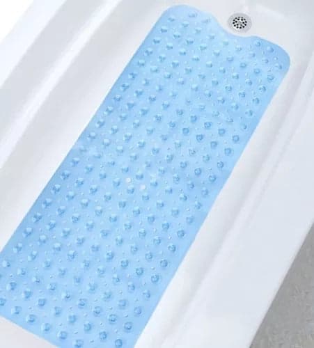 Anti-glid badmatta med sugkoppar PVC blå 100x40 cm