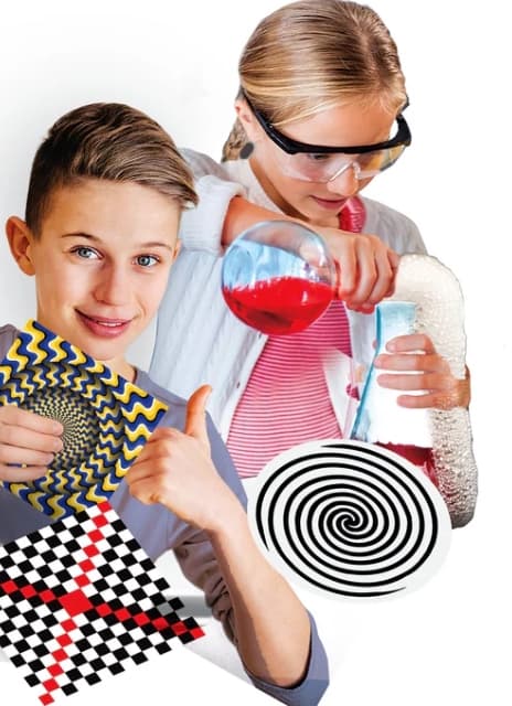 Experimentlåda för barn 8+ med 110 experiment i kemi, fysik och botanik