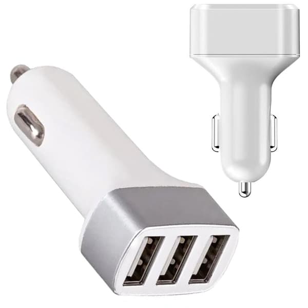 Biloplader 12–24 V til cigarettænderudtag 3 USB 1,1/2,1/3,1 A