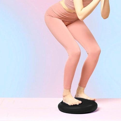 Sensorimotorisk balansdyna 34 cm PVC svart med pump och nål
