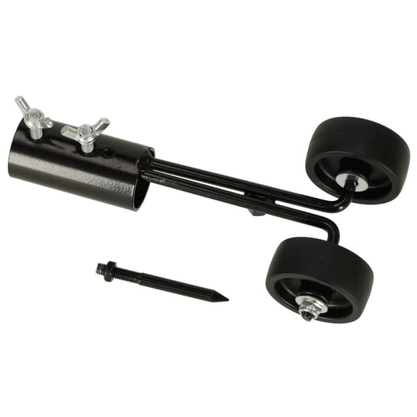 Ukrudtsrenser til mos med hjul, stål, til skaft Ø28 mm Black