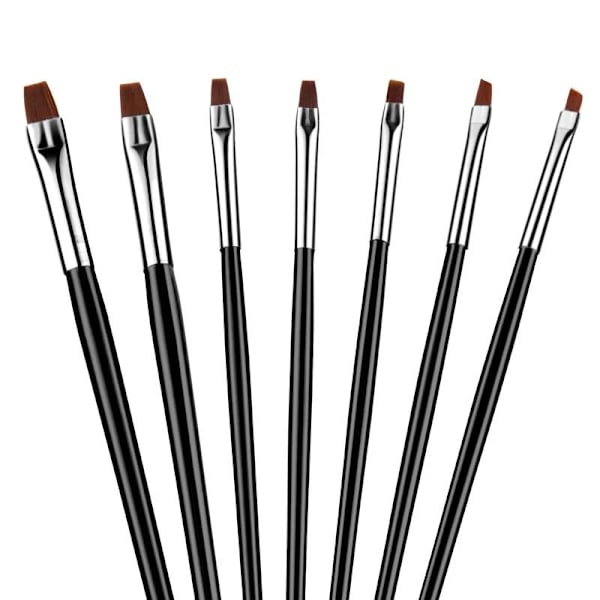 Komplett Nagelkonstset med Svarta Penslar & Dotting Tools