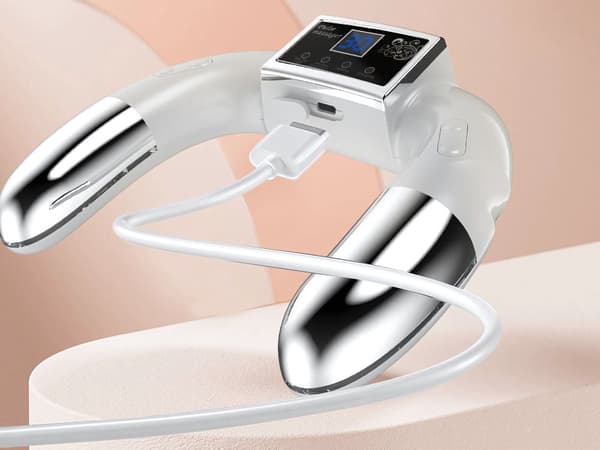 EMS-håndmassager med varme 7 programmer 50 niveauer USB 1800 mAh