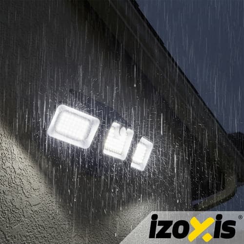 Solcellelampe 180 LED med bevægelses- og skumringssensor IP65 sort