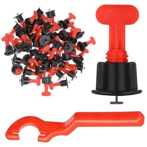 Kakelnivelleringssystem 50 clips + monteringsnyckel för 3-16 mm