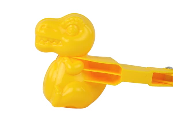 Sneboldsmaskine dinosaur gul 35 cm, sneform til børn 3+