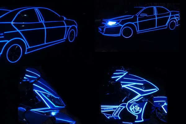 Selvklæbende refleksbånd 1 cm x 8 m til cykel/motorcykel/bil