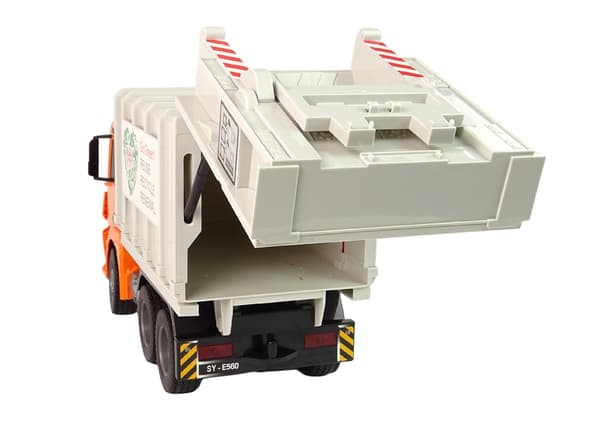 Fjernstyret affaldsbil 40 cm 2.4 GHz med lys/lyd og bevægelig container