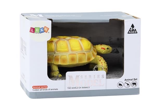 Sköldpadda samlarfigur leksak 11,5 cm gul CE EN71 3+