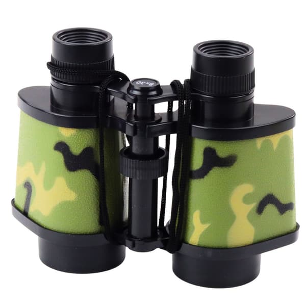 Børnekikkert 8x30 med afstandsjustering og snor, camouflage