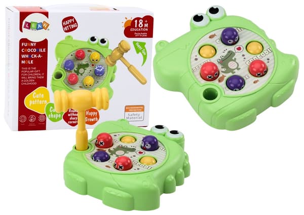 Whack-a-mole spel Krokodil med hammare, från 10 månader