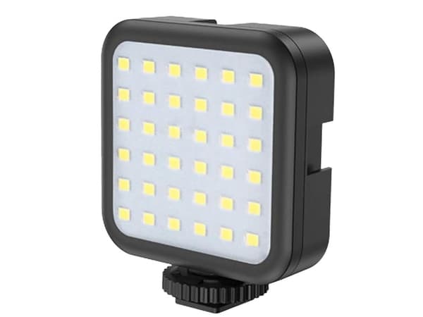 Vlog-kit til smartphone stativ mikrofon LED-lampe Bluetooth-fjern sort