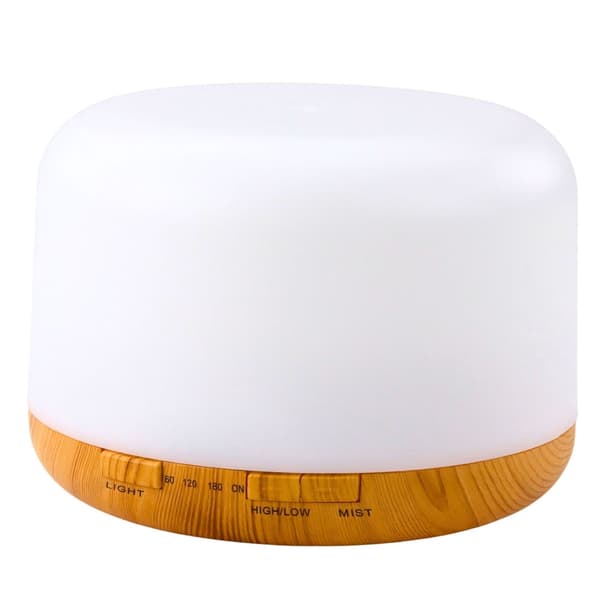Luftfugter 300 ml med aromadiffuser & LED-natlampe USB, fjernbetjening