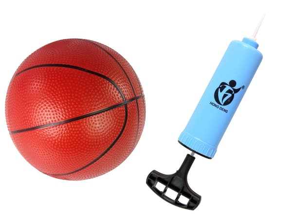 Basketställning barn med boll och pump, justerbar höjd 100-210 cm
