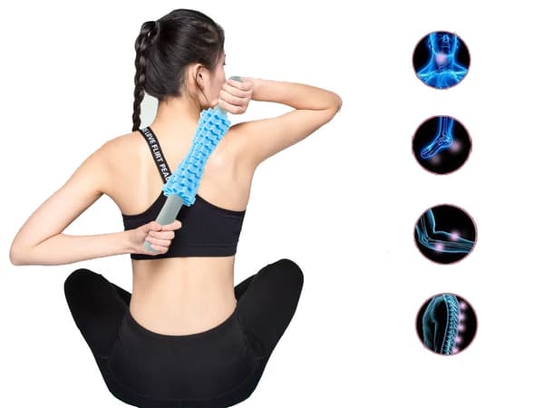 Massage roller med 12 roterende ruller 41 cm