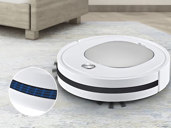 Robotstøvsuger med moppefunktion 7 cm højde USB-opladning