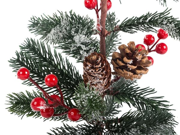 Juldekoration julgran på träfot 30 cm, bas 7 cm