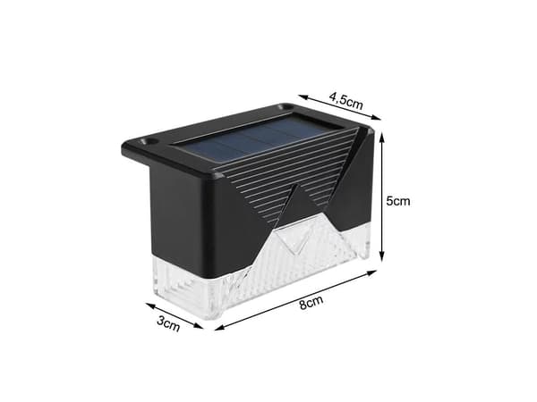 Solcellsdrivna LED-trädgårdslampor IP65 svart 8x5 cm 4-pack