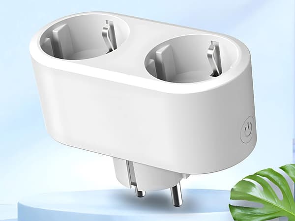Dobbelt vægudtag WiFi smart timer 16A 3120W hvid