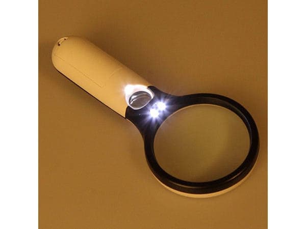 Handlupp med LED-belysning 3x förstoring 70/22 mm lins